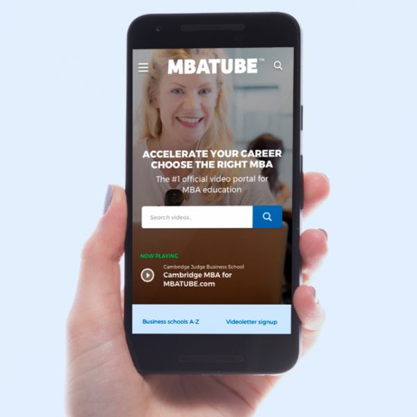 homepage MBATUBE.com op mobiel